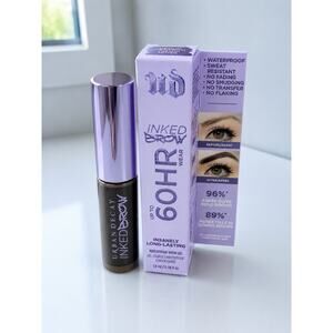 Urban Decay Inked Brow Gel Soft Medium Brown Waterproof 60HR Wear New In Box